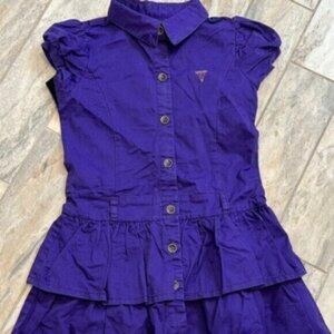Guess girl's youth size 6X purple tiered dress MSRP $49.50
